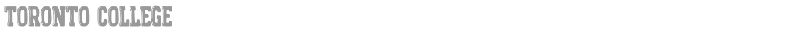 Toronto College font preview